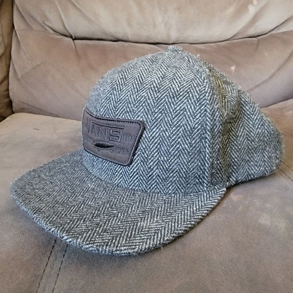 Vans Full Patch Snapback Hat Cap Gray Skateboard Lightweight Adujustable - Picture 2 of 9